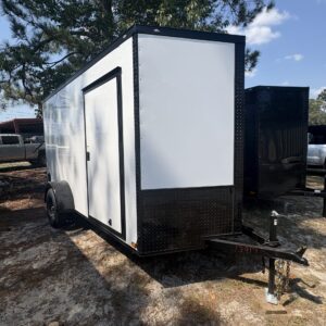 Titanium 6x12SA White/Blackout Enclosed Trailer