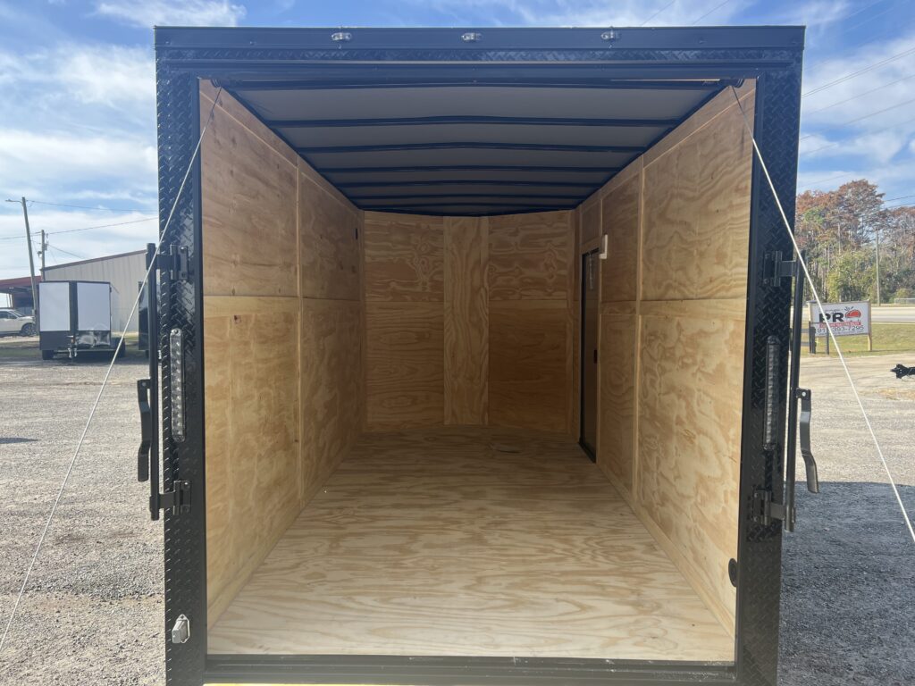 (Steel Pines Cargo) 7x14TA Black/Blackout Enclosed Trailer